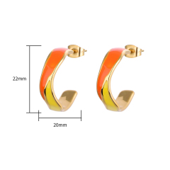 18K GOLD ORANGE YELLOW