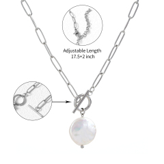 STEEL COLOR ROUND BAROQUE PEARL
