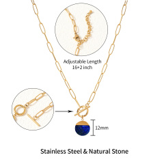 18K GOLD LAPIS LAZULI