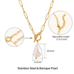 18K GOLD IRREGULAR BAROQUE PEARL