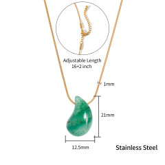 18K GOLD GREEN AVENTURINE