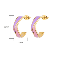18K GOLD PURPLE PINK