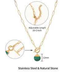18K GOLD MALACHITE