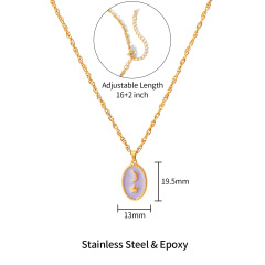 18K GOLD PURPLE STAR