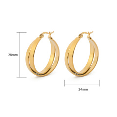 18K GOLD DOUBLE HOOP(WATERPROOF)