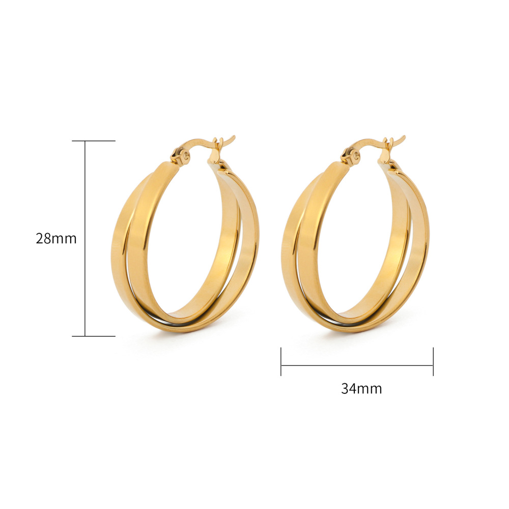 Various Styles Stainless Steel Gold Hoop Earrings for Everyday Chic