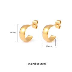 18K GOLD HALF HOOP(WATERPROOF)