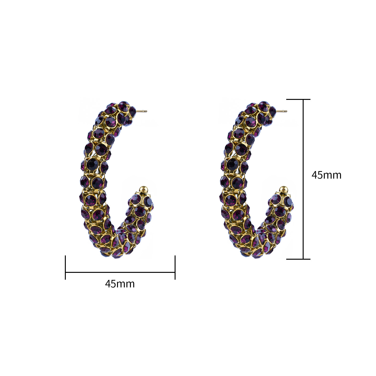 Pave Diamond Hoop Earrings Accented with Cubic Zirconia or Pearl