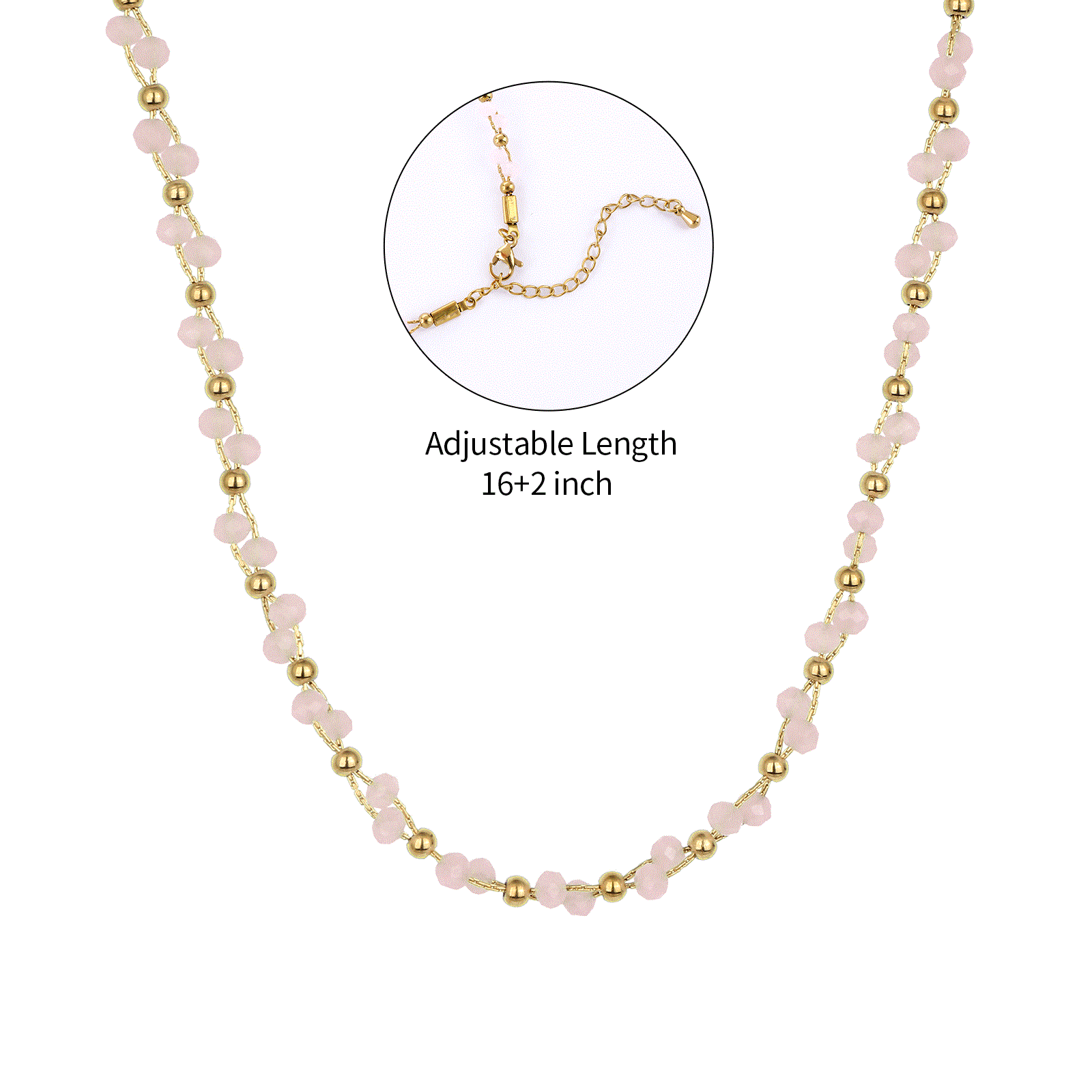 Vibrant Boho Beaded Choker Necklace with Crystal or Pearl