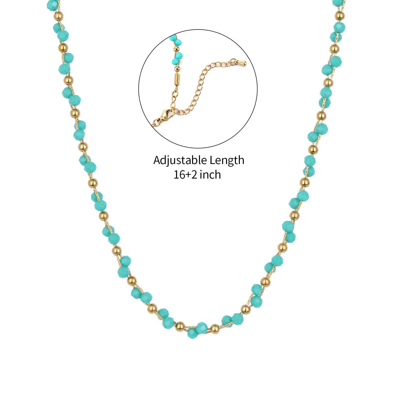 Vibrant Boho Beaded Choker Necklace with Crystal or Pearl