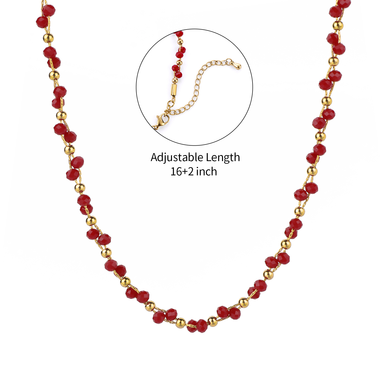 Vibrant Boho Beaded Choker Necklace with Crystal or Pearl