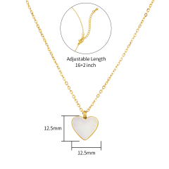 18K GOLD WHITE SHELL