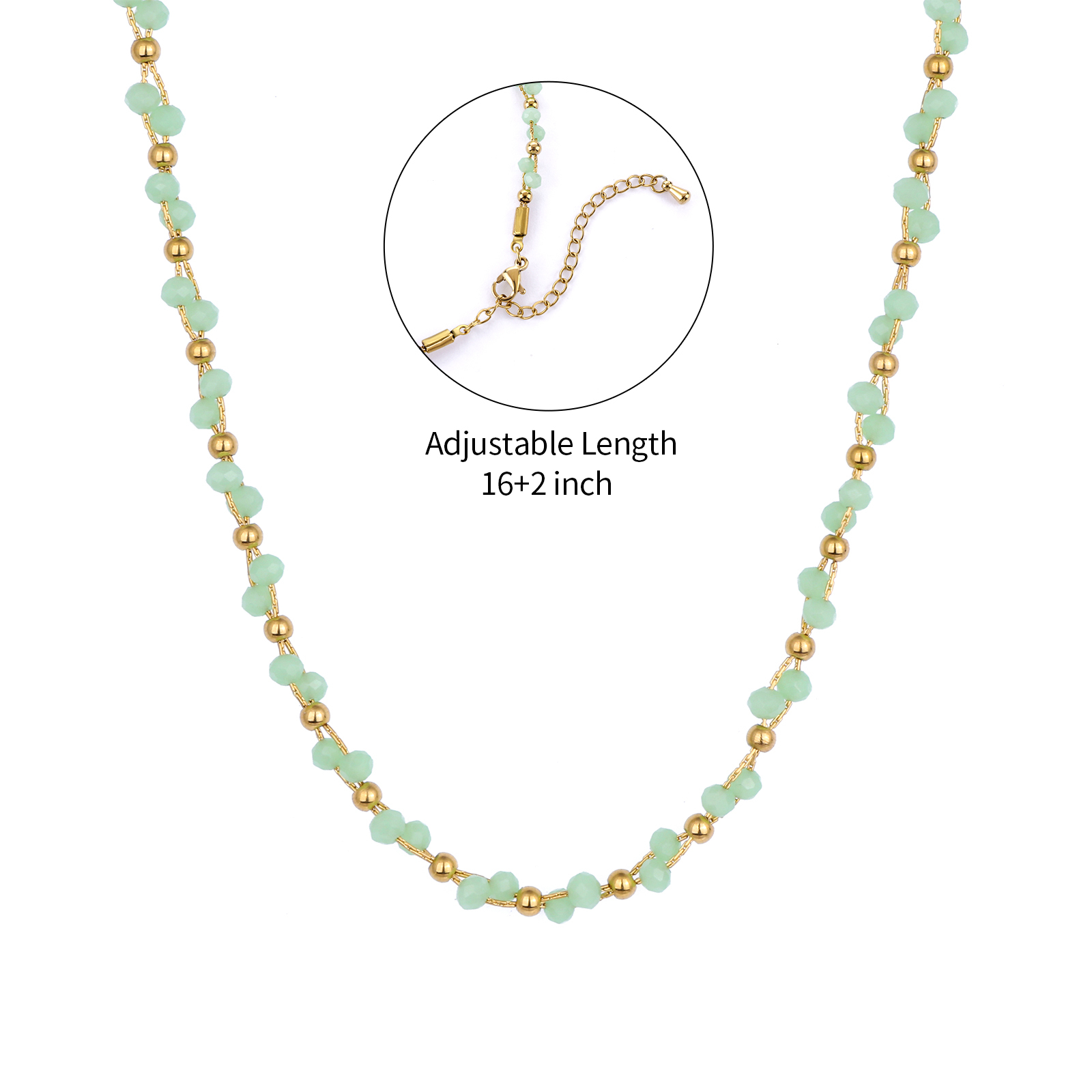 Vibrant Boho Beaded Choker Necklace with Crystal or Pearl