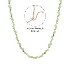 18K GOLD GREEN CRYSTAL