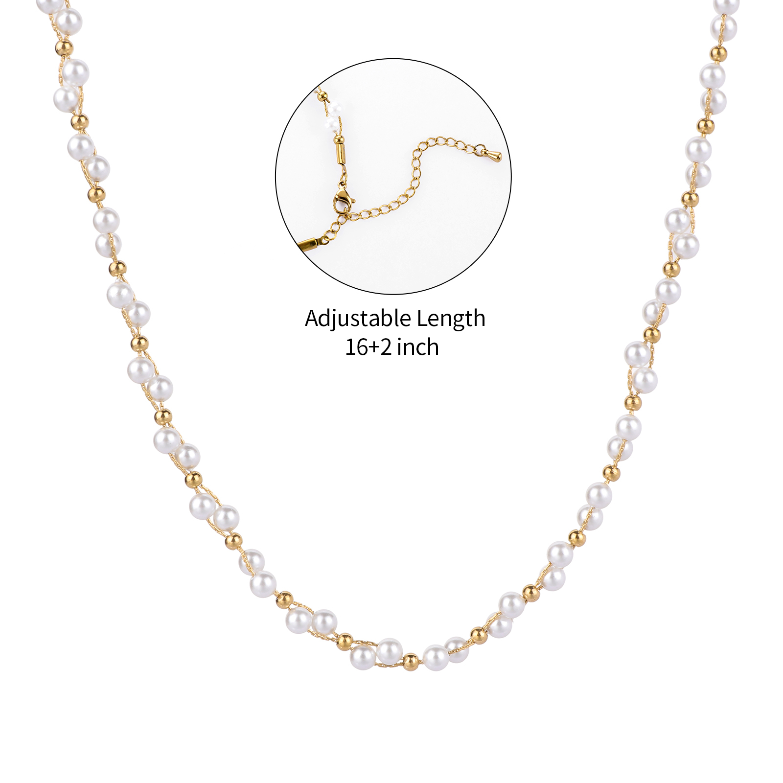 Vibrant Boho Beaded Choker Necklace with Crystal or Pearl