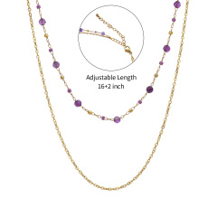 18K GOLD AMETHYST