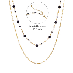 18K GOLD BLACK AGATE