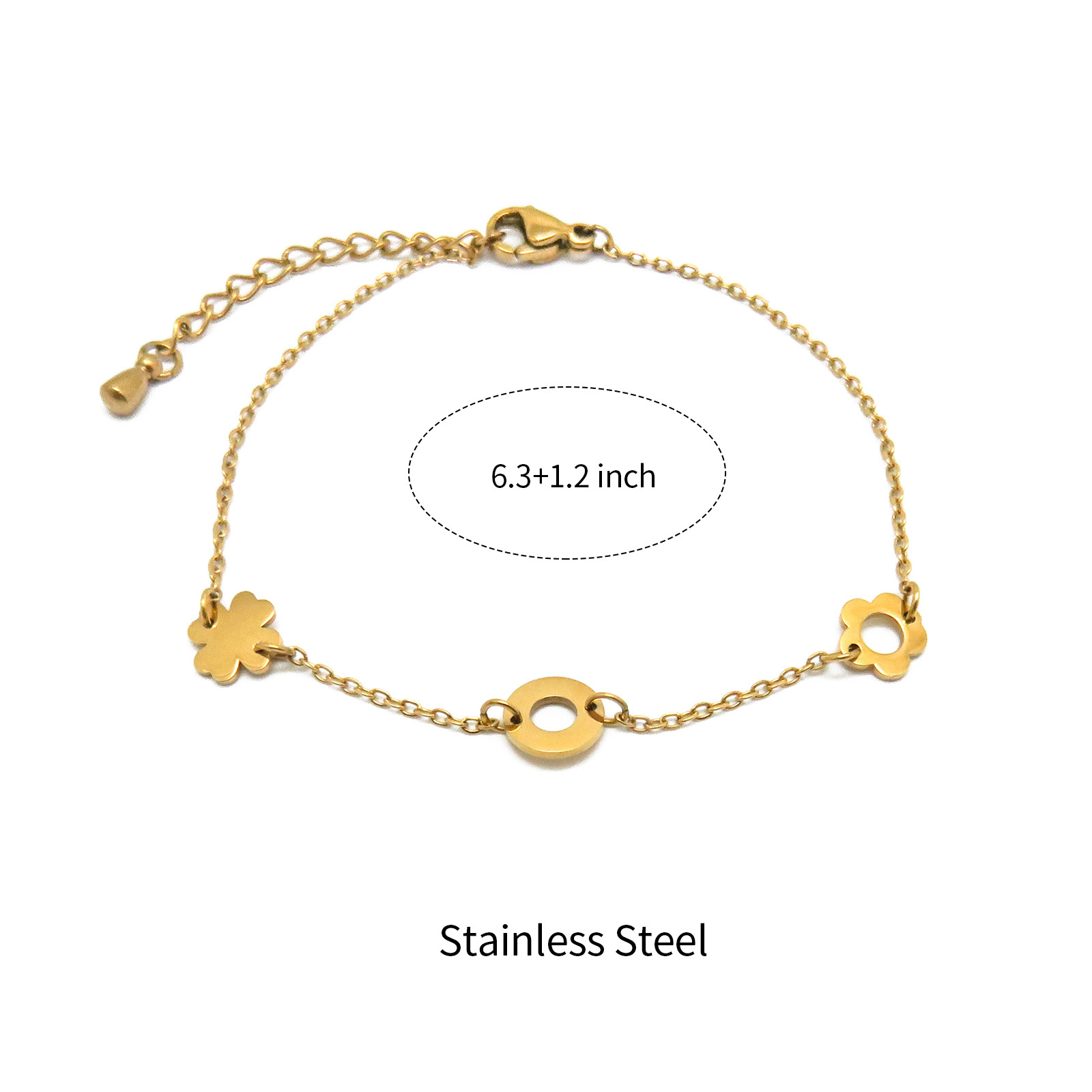 Minimalist Gold Plated Bracelets with Various Design Charm