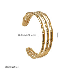 18K GOLD TRIPLE BAMBOO