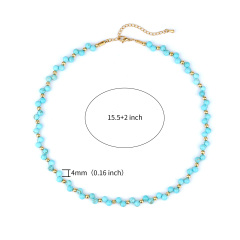 18K GOLD GREEN TURQUOISE