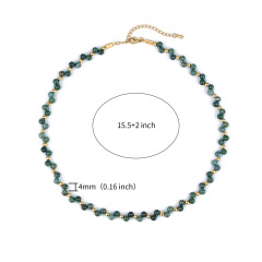 18K GOLD MOSS AGATE