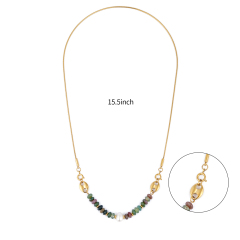 18K GOLD INDIAN AGATE