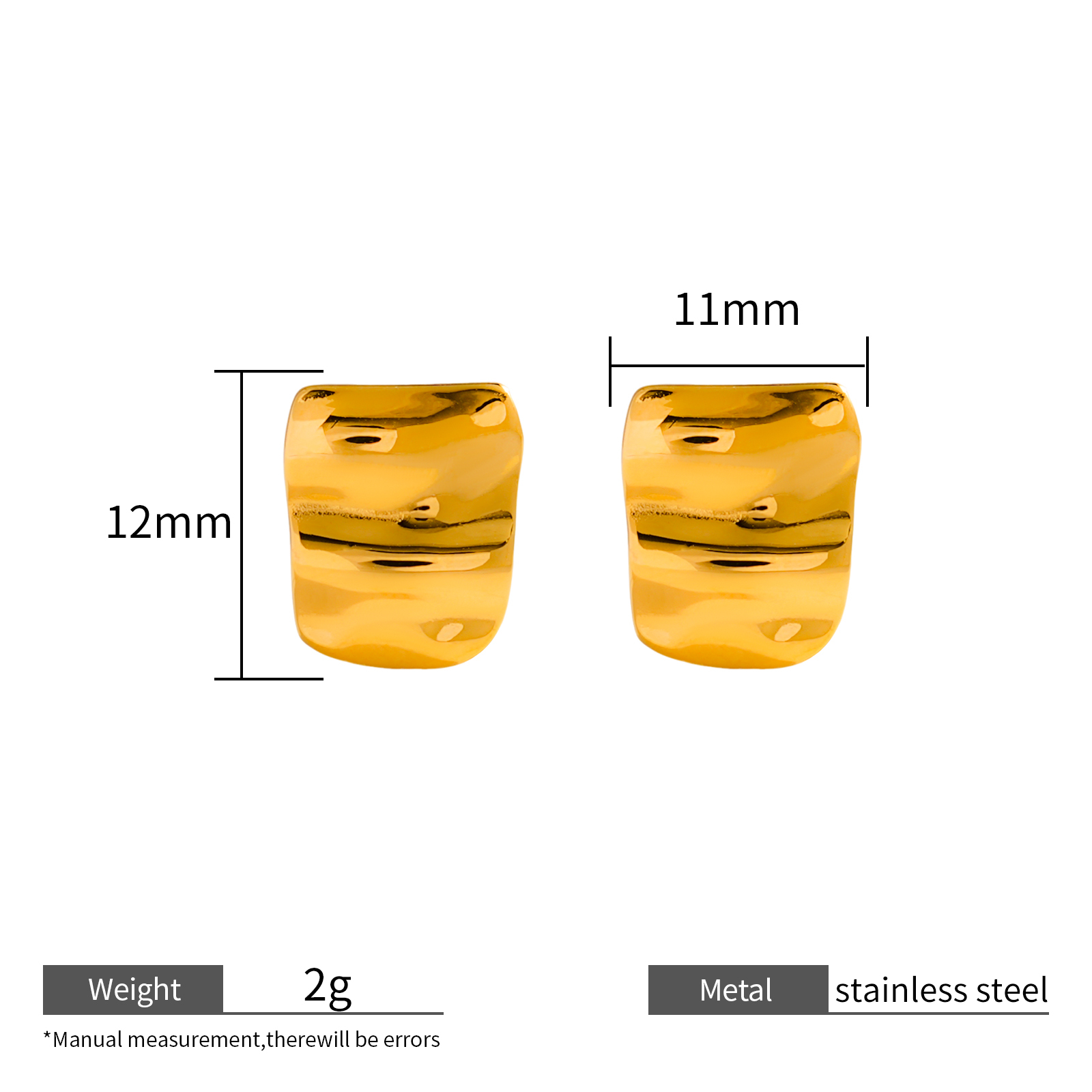 Mordern Chic 18K Gold Plated Stainless Steel Earrings Collection with Unique Details