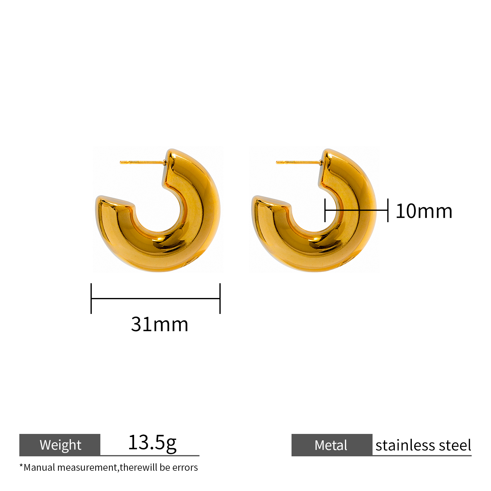 Gold Plated Life Inspired Earth and Feast Earring Collection