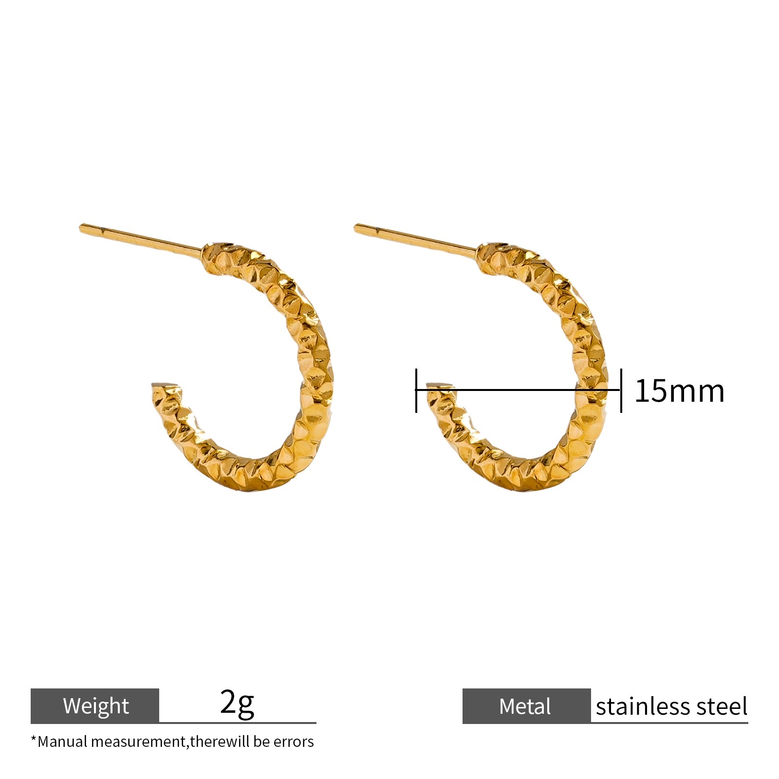 Mordern Chic 18K Gold Plated Stainless Steel Earrings Collection with Unique Details