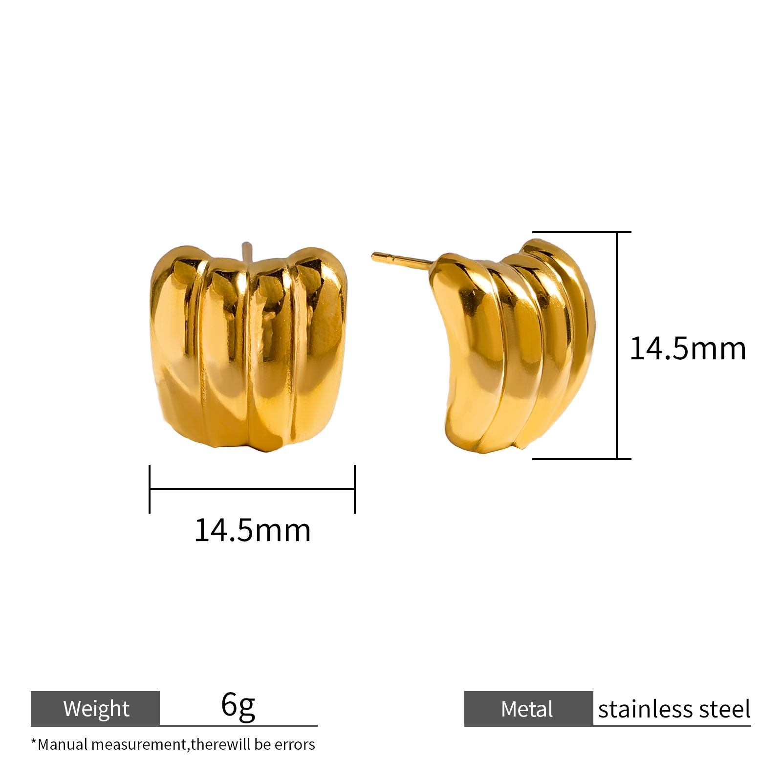 Gold Plated Life Inspired Earth and Feast Earring Collection