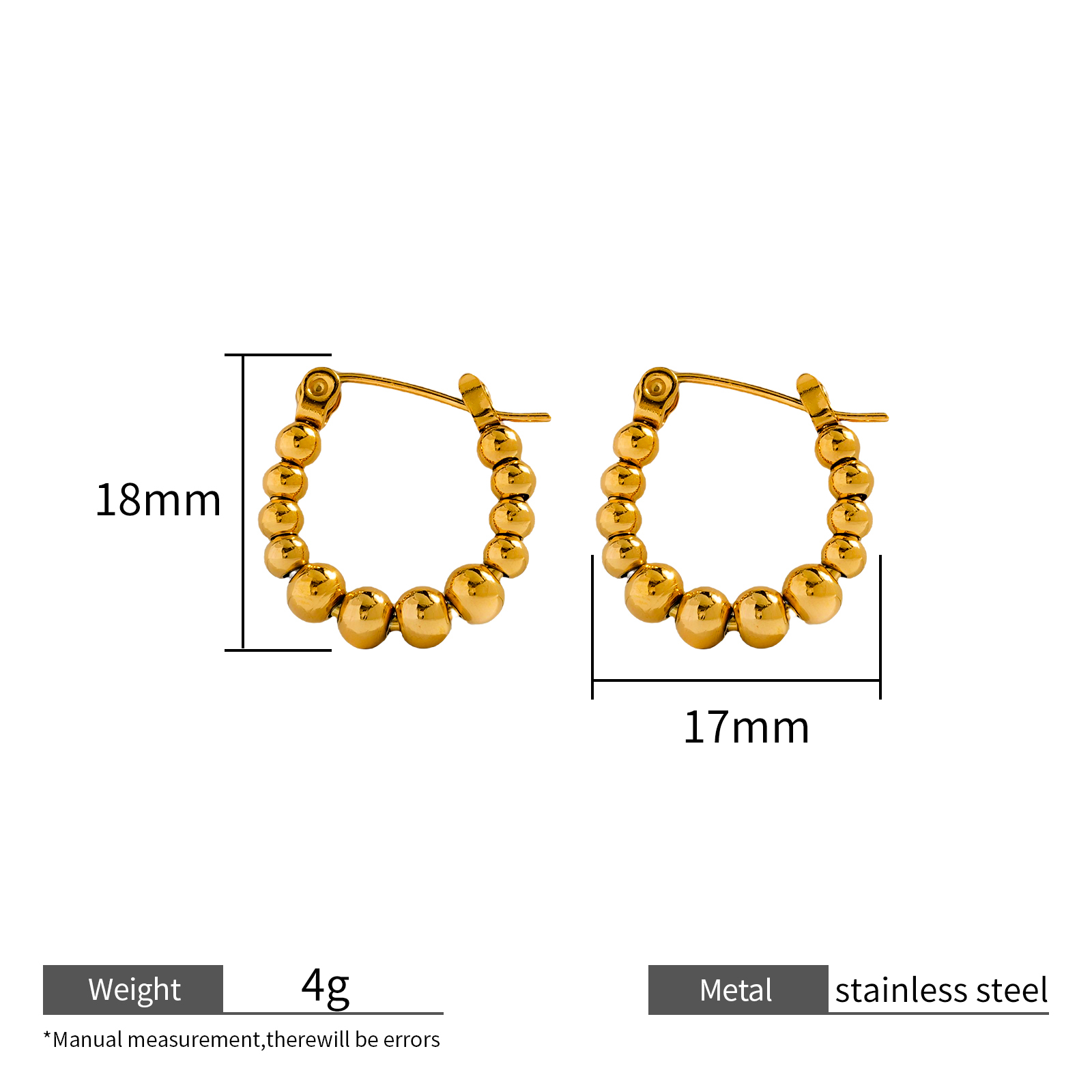 Mordern Chic 18K Gold Plated Stainless Steel Earrings Collection with Unique Details