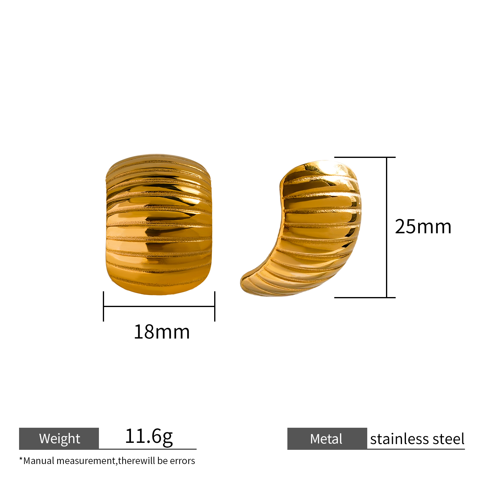 Gold Plated Life Inspired Earth and Feast Earring Collection