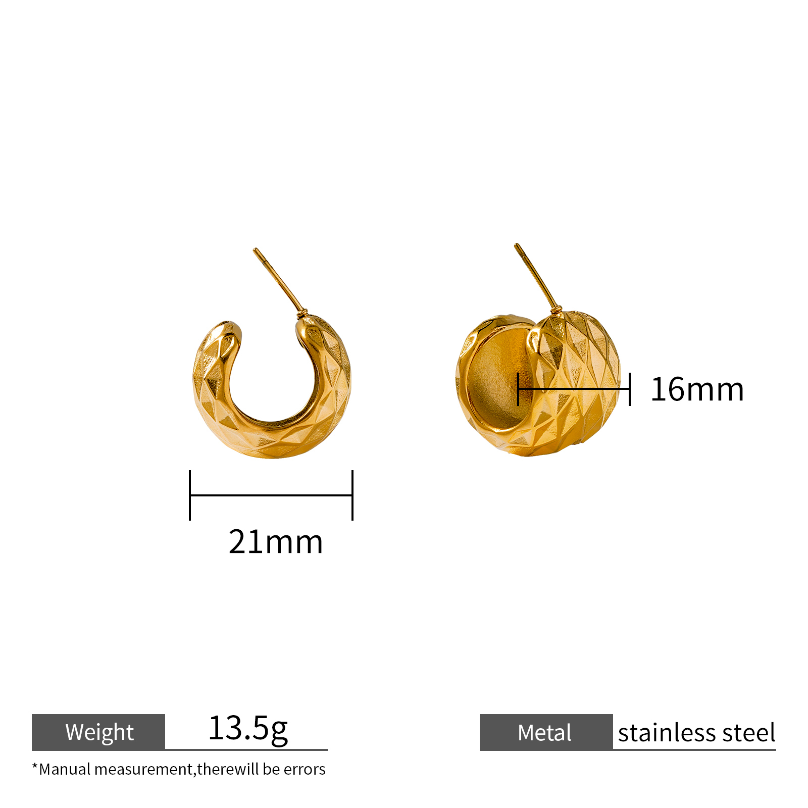 Gold Plated Life Inspired Earth and Feast Earring Collection