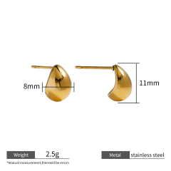 18K GOLD TEARDROP