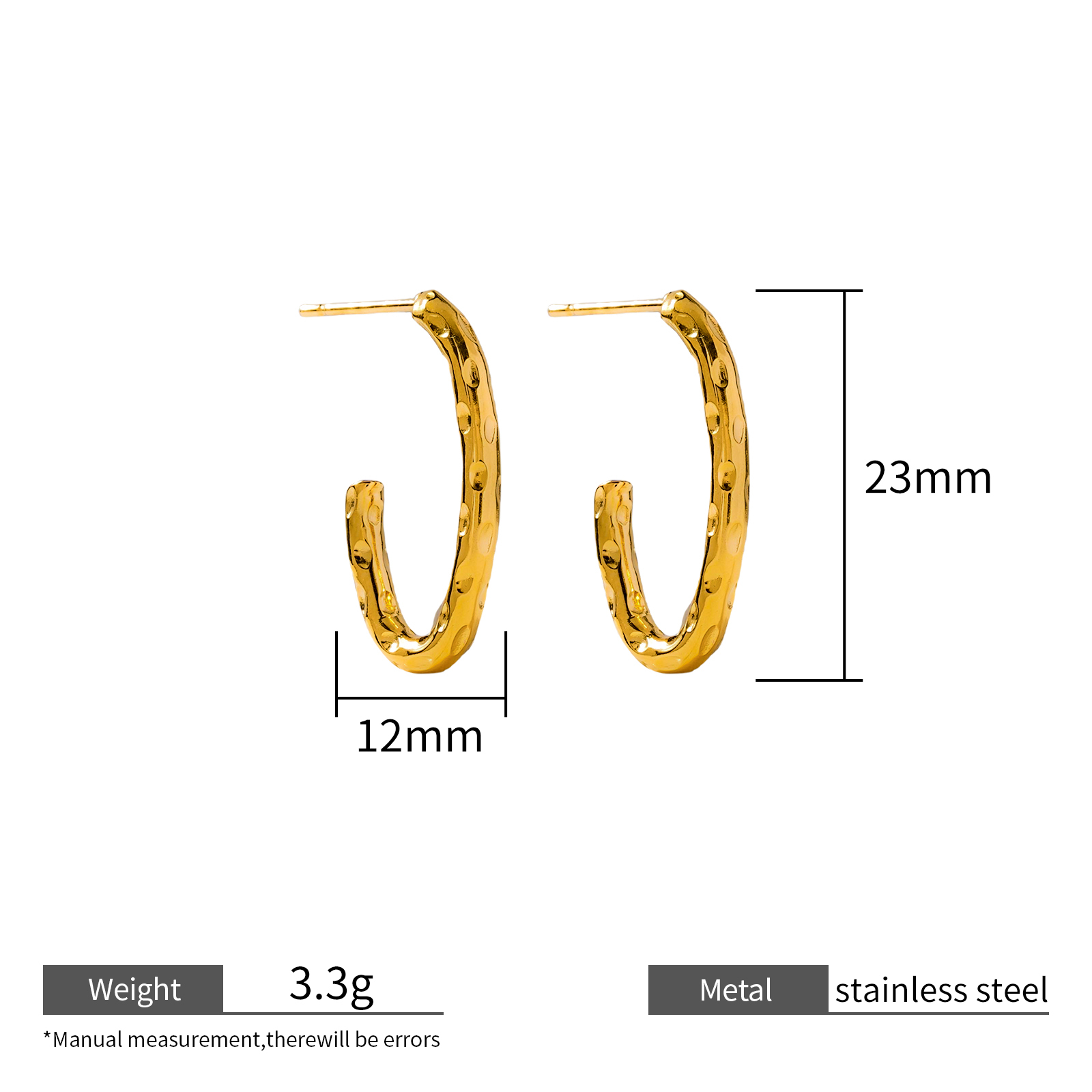 Mordern Chic 18K Gold Plated Stainless Steel Earrings Collection with Unique Details
