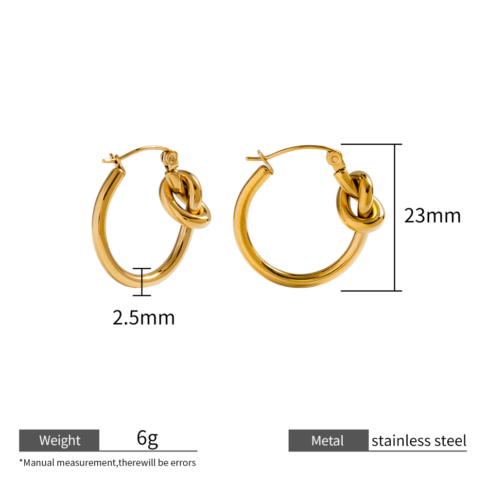 Diverse Hoop Designs Crafted From 18K Gold Plated Stainless Steel