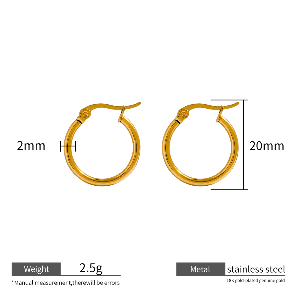 Diverse Hoop Designs Crafted From 18K Gold Plated Stainless Steel