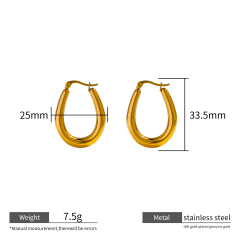 18K GOLD OVAL