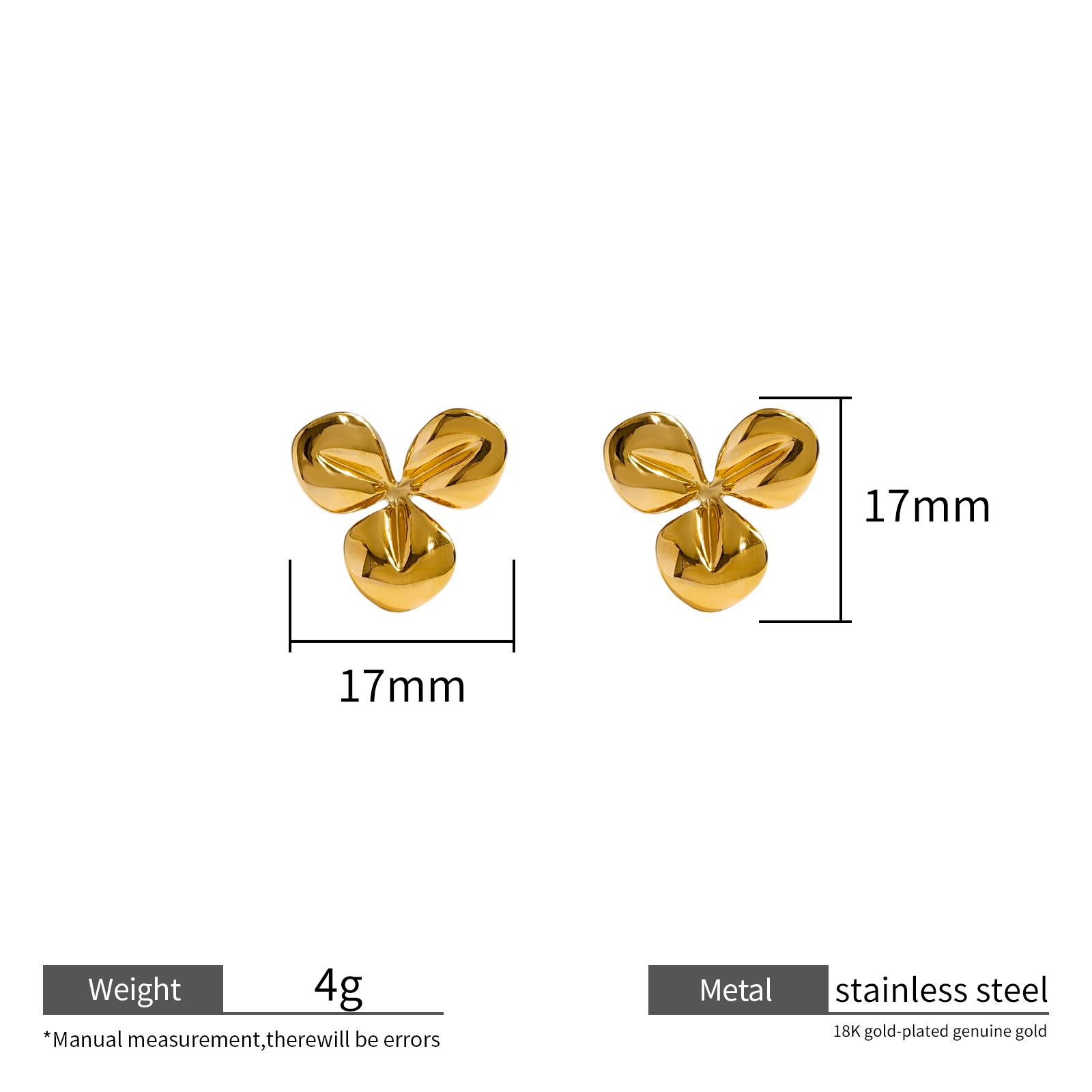 18K Gold Plated Stainless Steel Earrings Collection Unique Textured Designs