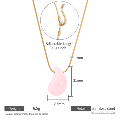 18K GOLD ROSE QUARTZ