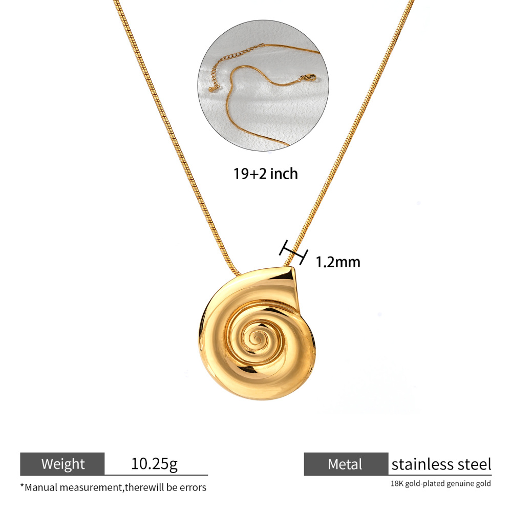 Marine Life Elegance 18k Gold Plated Steel Necklace Collection