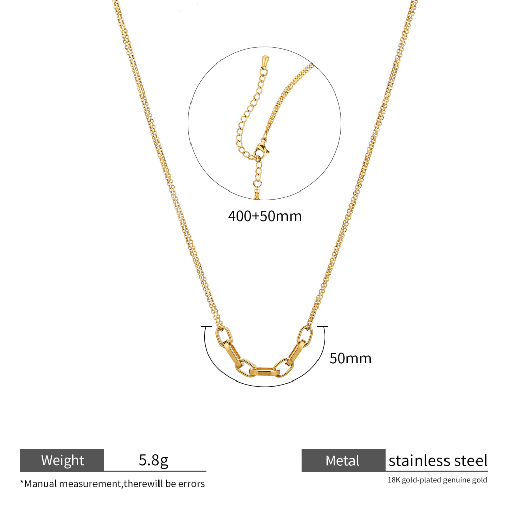 A modern necklace set with floral ginkgo drop pendant and chain designs