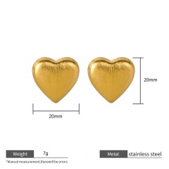 18K GOLD BRUSHED HEART