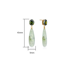 18K GOLD PREHNITE