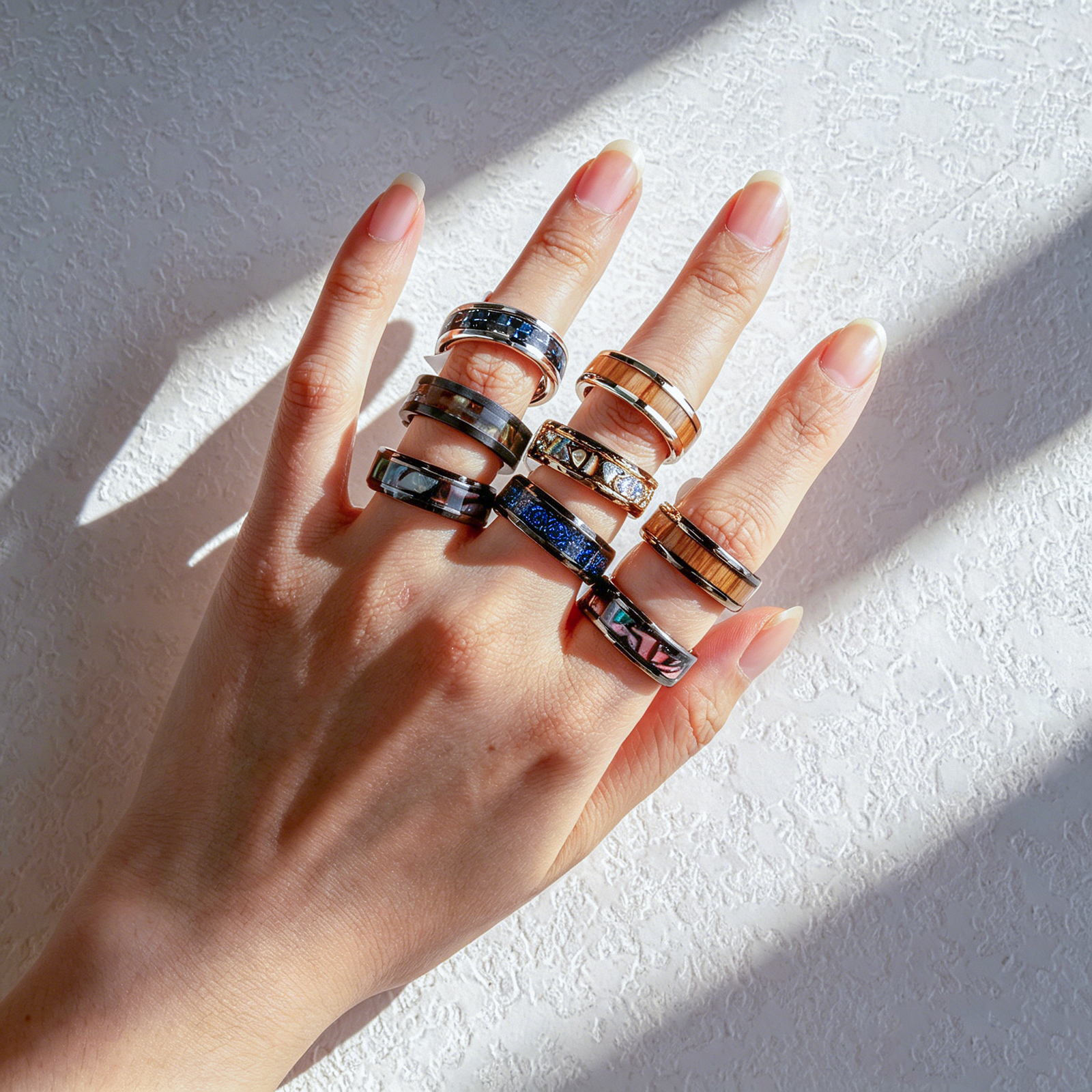 Stainless Steel Unisex Chunky Band Ring in Multiple Design
