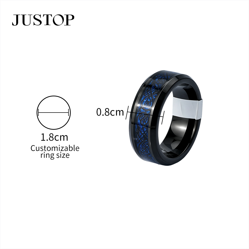Stainless Steel Unisex Chunky Band Ring in Multiple Design