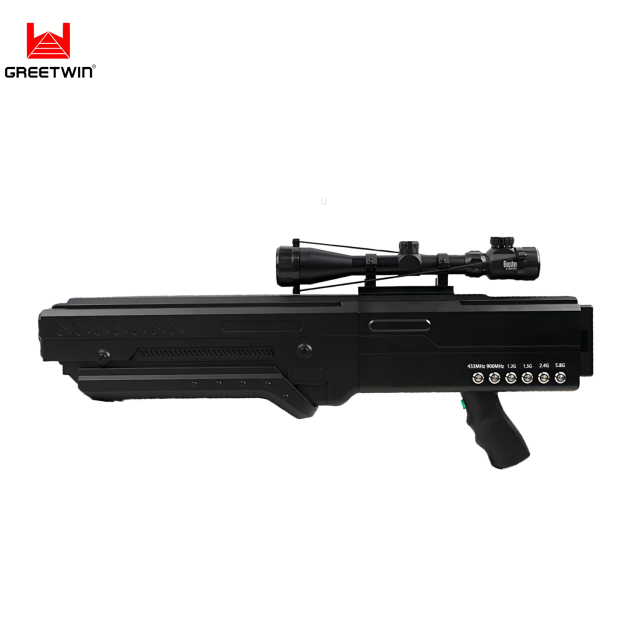 Handheld 1.2KM long distance anti drone gun anti uav system