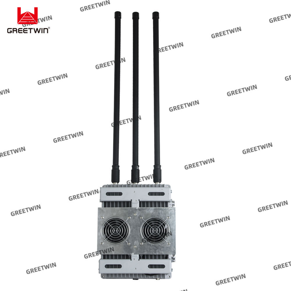 Tri band 900MHz 2.4G 5.8G 150W High power Anti Drone system FPV drone jamming 300 Meter