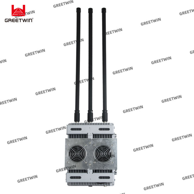 Tri band 900MHz 2.4G 5.8G 150W High power Anti Drone system FPV drone jamming 300 Meter