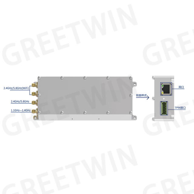 Factory 900MHz 1.1G-1.4GHz 2.4GHz 5.2GHz 5.8GHz drone siganl detector module FPV DIY Drone detection module